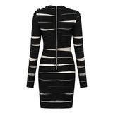 Harlem Night Attire Black Long Sleeve Dress