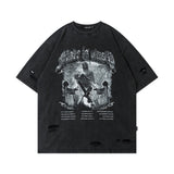 Men T Shirt Vintage Print Short Sleeves T-shirt Male Vintage