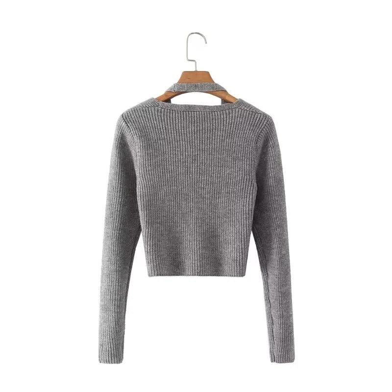 Women Sweater Knitwear Sexy Short Sweater