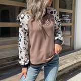 Women Knitted Sweater Autumn and Winter Leisure Contrast Color Knitwear Long Sleeve Patchwork Knitting Bottoming Shirt