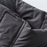 Unisex Winter Cotton Coat Stand-up Collar down Jacket Retro Loose down Jacket