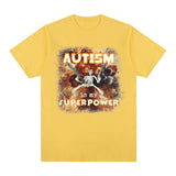 Autism Superpower Funny Skeleton Graphic Tee Shirt