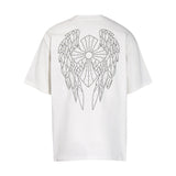 CHH Chrome Heart T Shirts T-Shirt Hot Diamond Angel Wings Cross Cotton Short Sleeve