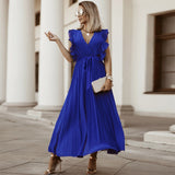 Women Date Dress Chiffon Dress Slim Fit Dress