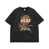 Men T Shirt Heart Printing Couple Short Sleeve T-shirt