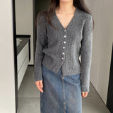 Women Cardigan Sweater Spring Cardigan Coat V-neck Buttons Sweater Coat Y948