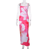 Women Dresses Sexy Suspenders Backless Slim Fit Dress