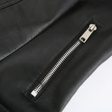 Red Leather Jacket Rivet Leather Clothing with Stand Collar