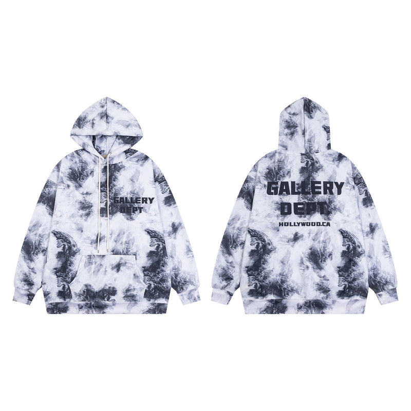 Gallery Dept Hoodie Loose Casual Marble Pattern Hoodie