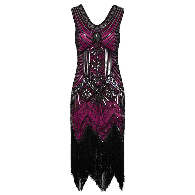 Flappers 1920S Dress Vintage Sequins Dress Party Banquet Evening Dress