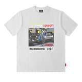 Men T Shirt Vintage Racing Printed Casual Short Sleeve T-shirt