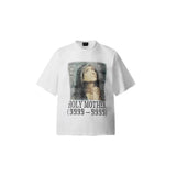 Men T-shirts Saint Michael Printed Vintage Washed Old Short Sleeve T-Shirt