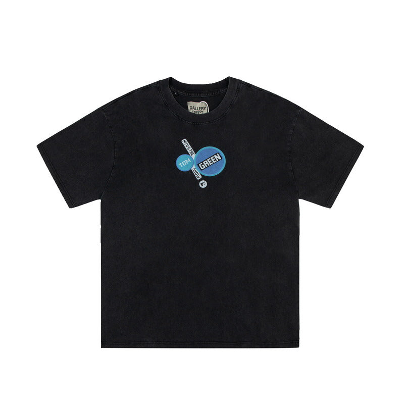 Gallery Dept T Shitrs Men's Clothing Gilding Letters Portrait Printing Short Sleeve