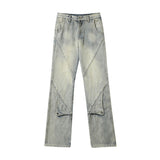 Men Jeans Straight Jeans Loose Wide Leg Pants Denim Trousers