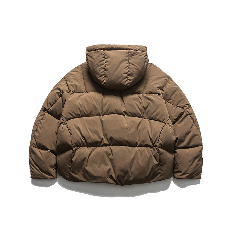 Unisex Winter Cotton Coat Cap down Jacket Vintage Bread down Jacket