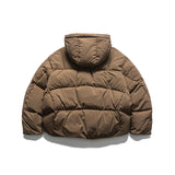 Unisex Winter Cotton Coat Cap down Jacket Vintage Bread down Jacket
