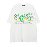 Men's T Shirt Letter Embroidery Men's and Women's Short-Sleeved T-shirt