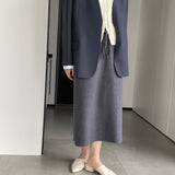 Women Knitted Skirt Autumn and Winter Simplicity Skirt Straight Skirt