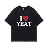 I Love Yeat Graphic Print T-shirt Summer Men Women Hip Hop