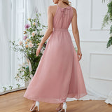Women's Evening Gown Sexy Halter Strap Chiffon Dress