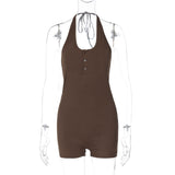 Women Jumpsuit Spring/Summer Sexy Backless Lace up Jumpsuit