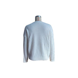 Women Knitted Sweater Autumn and Winter Women's Twist Long Sleeve White Sweater