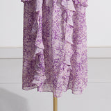 Women Dresses Summer Sleeveless Ruffled Long Dress (Qymy0409)