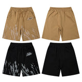 Men Shorts Retro Hip Hop Graffiti Shorts