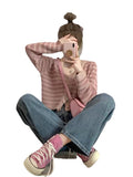 Women Knitwear Spring and Autumn Stripes Sweater Loose Knitted Cardigan