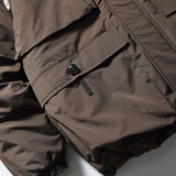 Unisex Winter Cotton Coat Winter Three-Dimensional Pocket Decoration Lapel Cotton-Padded Coat Retro Workwear Cotton Coat