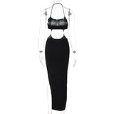 Women Dresses Summer Sexy Backless Hollow Slim Fit Dress