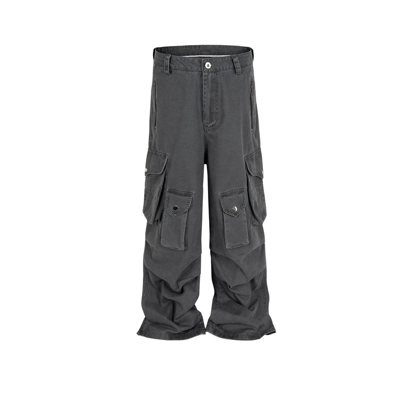MIJKO Men's Vintage Pants MIJKO Men's Women's Vintage Washed Trousers Casual Pants