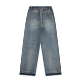 Men Jeans Men and Women Retro Straight-Leg Trousers