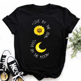 Maycaur Women's T-shirt Casual Kawaii Sunflower Butterfly