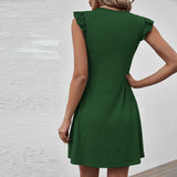 Women Dress Summer V-neck Sexy Skirt Loose Casual Vest Dress