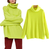 Women Sweater Knitwear Loose Autumn and Winter Turtleneck Sweater Female Casual Sweater