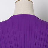 Women Dresses Spring V-neck Long Sleeve Short Dress (Qymy0409)