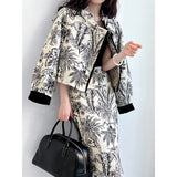 Women Skirt Vintage Oil Painting Skirt Autumn