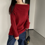 Women Winter Knitted Sweater Autumn and Winter Sweater Long-Sleeved Shirt 8t3110