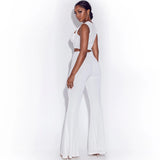 Women T-shirt Fall/Winter Sexy Slim Hip Wide Leg Pants Casual Suit