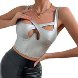 Women Party Tops Sexy Cutout Backless Underwaist