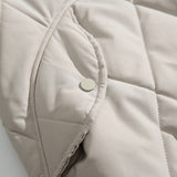Unisex Winter Cotton Coat Lapel Cotton-Padded Coat Pocket Decoration Loose Cotton Coat