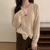 Women Knitted Cardigan Autumn Winter Sweater Coat