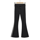 Women Sweatpants Striped Pants Trousers Loose Spring and Autumn Bell-Bottom Pants