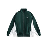 Unisex Jacket Spring and Autumn Vintage Sports Jacket for Men and Women Couple Splicing Coat