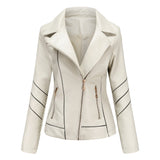 Red Leather Jacket Pu Short Coat Spring and Autumn Jacket