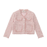 Women Jacket Autumn and Winter Casual V-neck Multi-Pocket Top