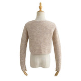 Women Sweater Knitwear Single-Breasted Knitted Cardigan for Women Autumn Short Long Sleeve Top