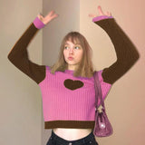 Women Knitted Sweater Fall/Winter Slim Sweater Top Women's round Neck Long Sleeve Sweater