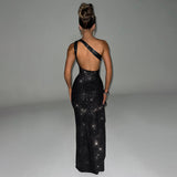 Women Dresses Fall Sexy Split Maxi Dress Backless Dress